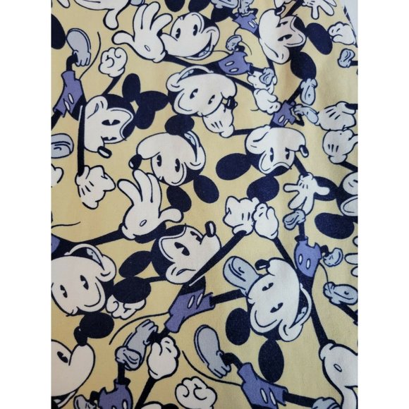 LuLaRoe Disney TC light Yellow Leggings w/ vintage Mickey Mouse unicorn - Picture 4 of 9